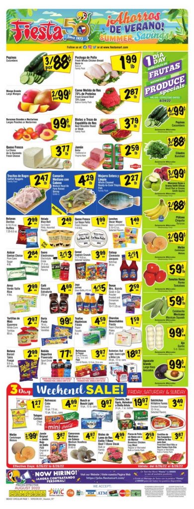 Fiesta Mart Weekly Ad Aug 24 – Aug 30, 2022