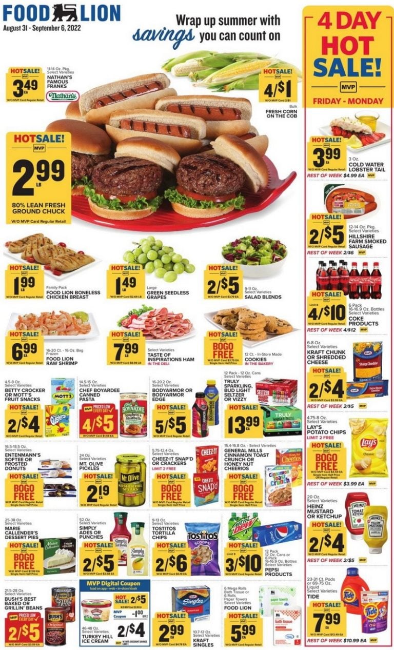 Food Lion Weekly Ad Aug 31 Sep 06, 2022