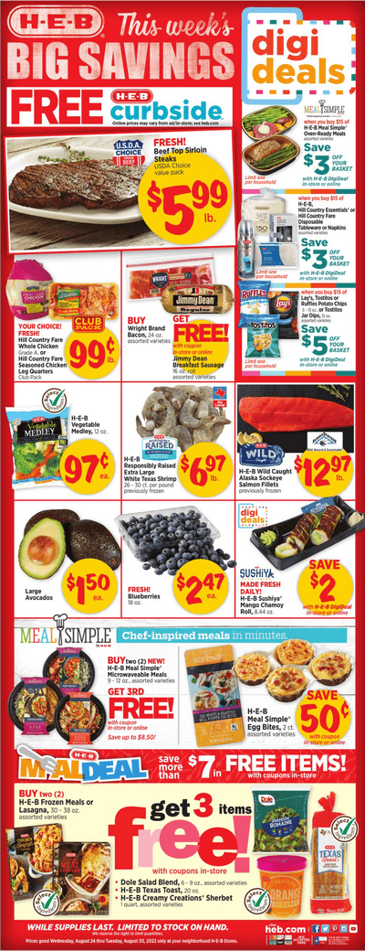 HEB Weekly Ad Aug 24 – Aug 30, 2022