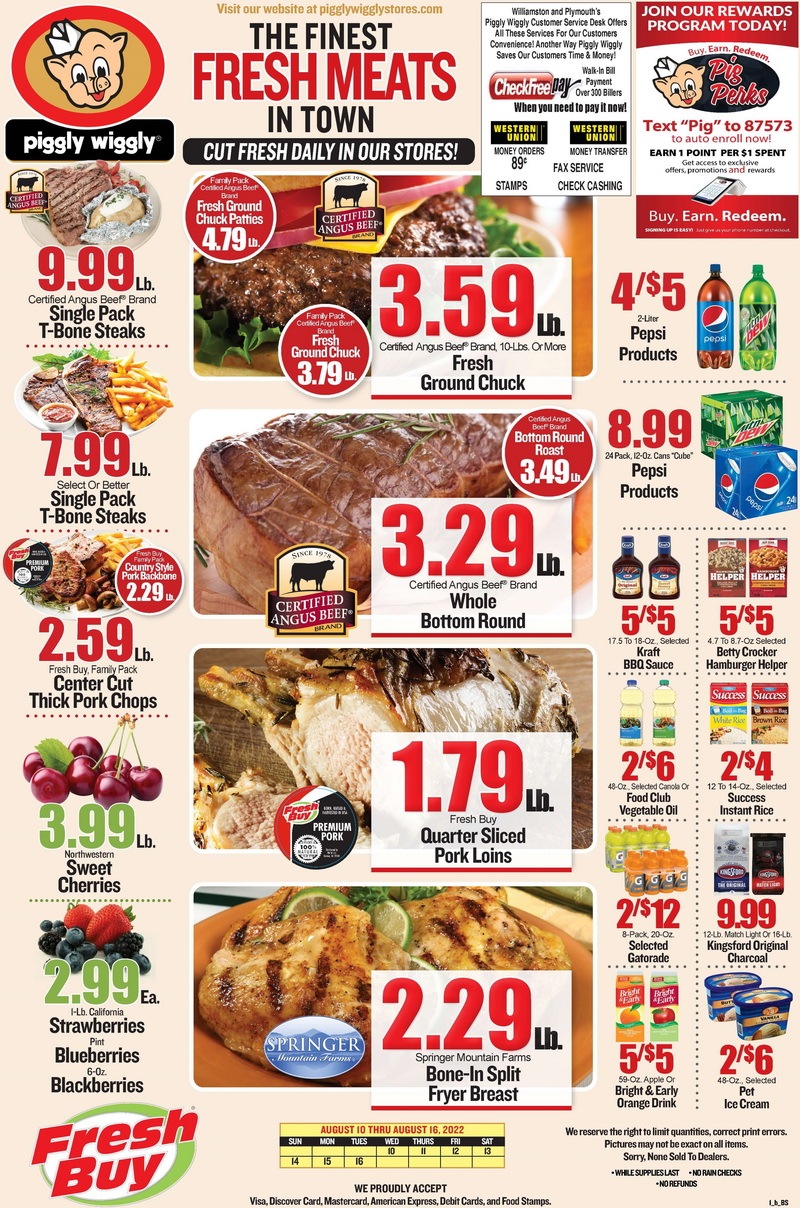 Piggly Wiggly Weekly Ad Aug 10 – Aug 16, 2022