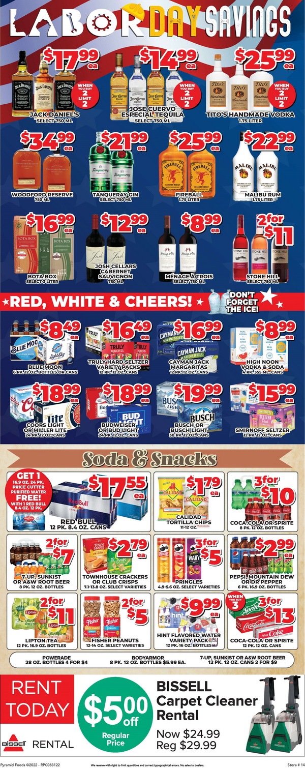 Price Cutter Weekly Ad Aug 31 Sep 06, 2022