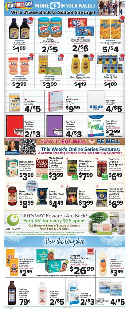 Foodtown Weekly Ad Sep 02 – Sep 08, 2022