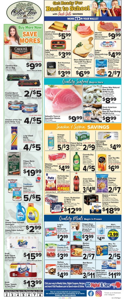 Foodtown Weekly Ad Sep 02 – Sep 08, 2022