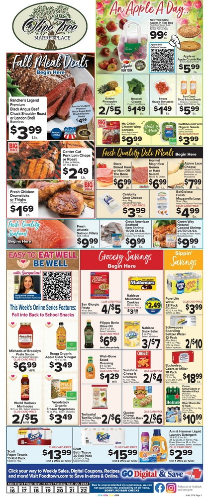 Foodtown Weekly Ad Sep 16 – Sep 22, 2022