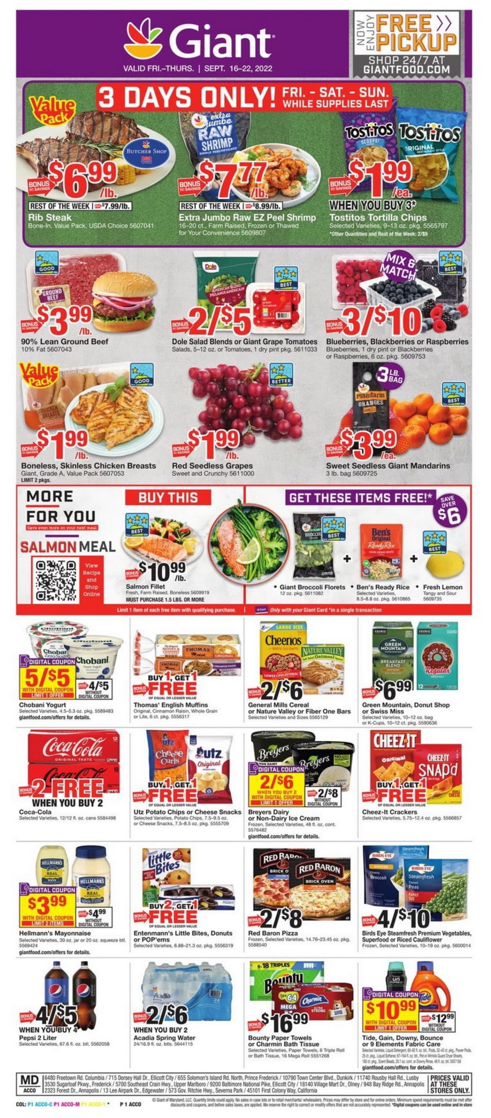 Giant Food Weekly Ad Sep 16 – Sep 22, 2022