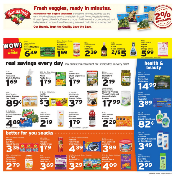 Hannaford Weekly Ad Sep 25 – Oct 01, 2022