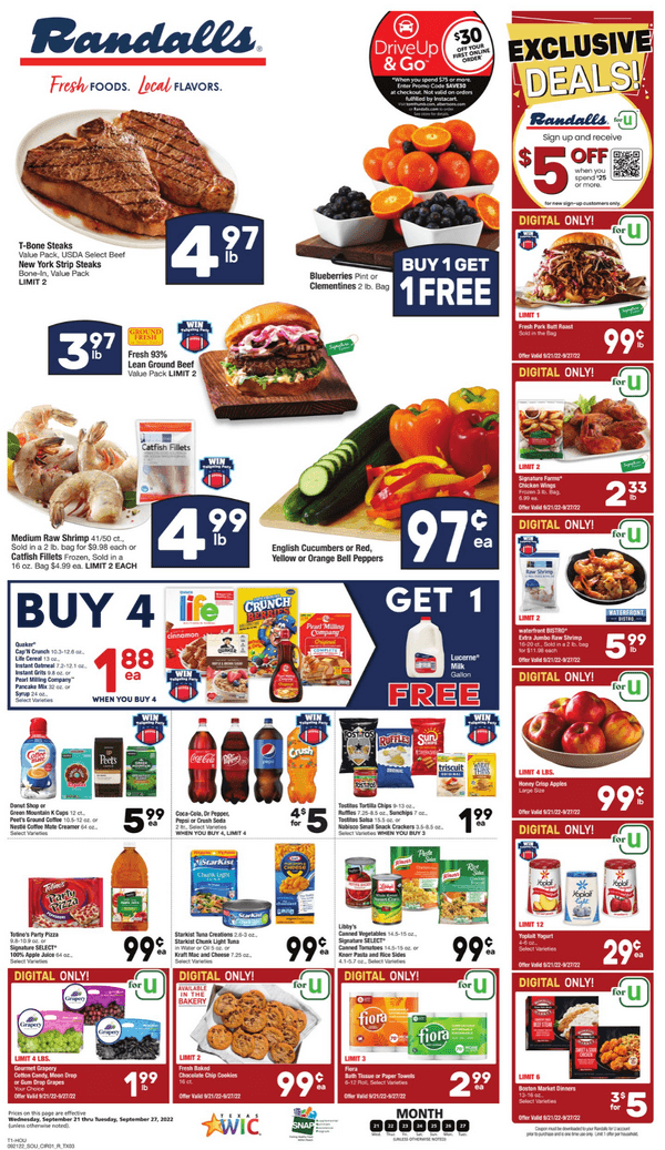 Randalls Weekly Ad Sep 21 – Sep 27, 2022