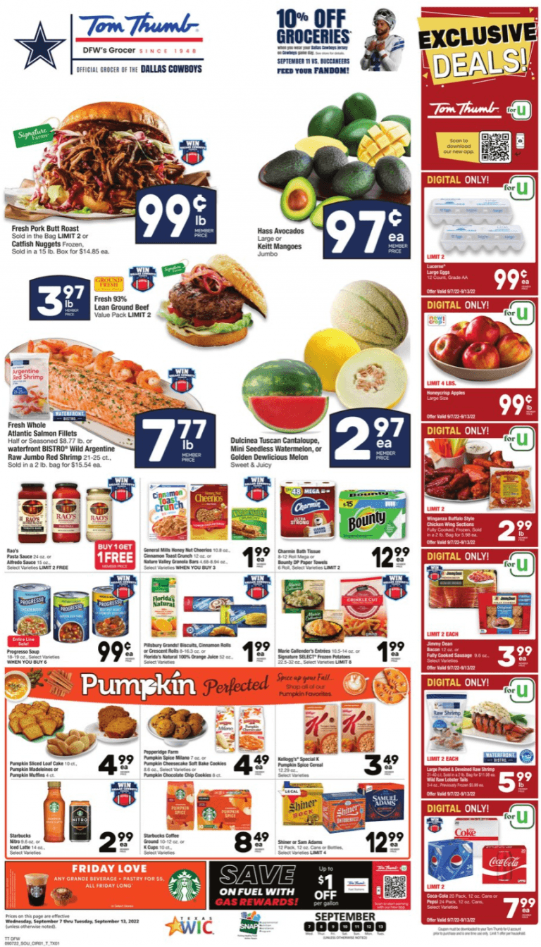 Tom Thumb Weekly Ad Sep 07 – Sep 13, 2022