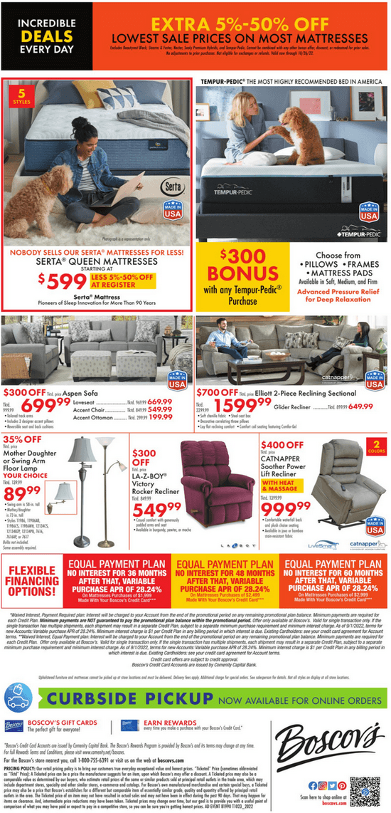 Boscov's You Buy Better Ad Oct 20 Oct 26, 2022 (Halloween Promotion