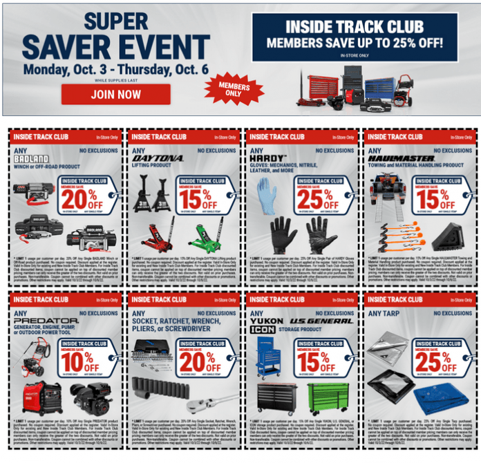 Harbor Freight Super Saver Event Sale Oct 05 Oct 06, 2022