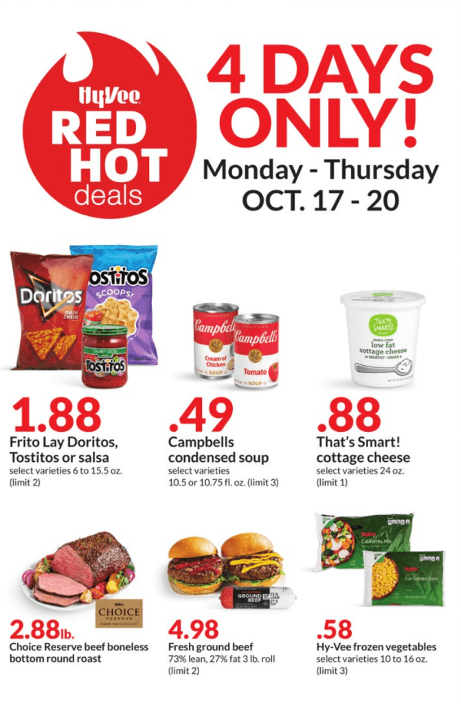 HyVee Red Hot Deals 4Day Sale Oct 17 Oct 21, 2022