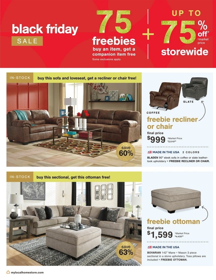 Ashley Furniture HomeStore Black Friday Promotion Flyer Sale Nov 16 ...