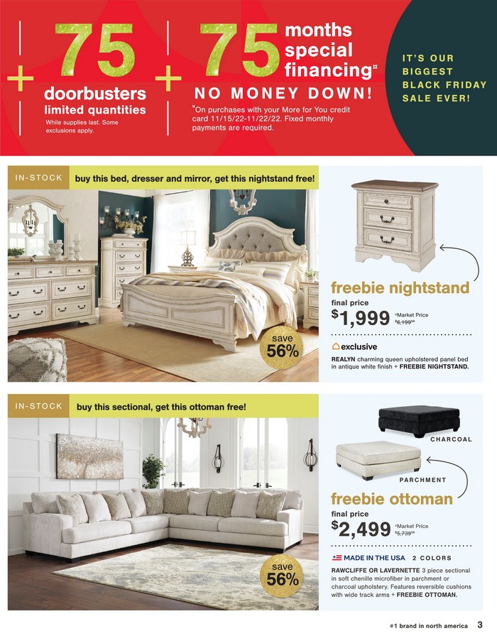 Ashley Furniture HomeStore Black Friday Promotion Flyer Sale Nov 16 ...