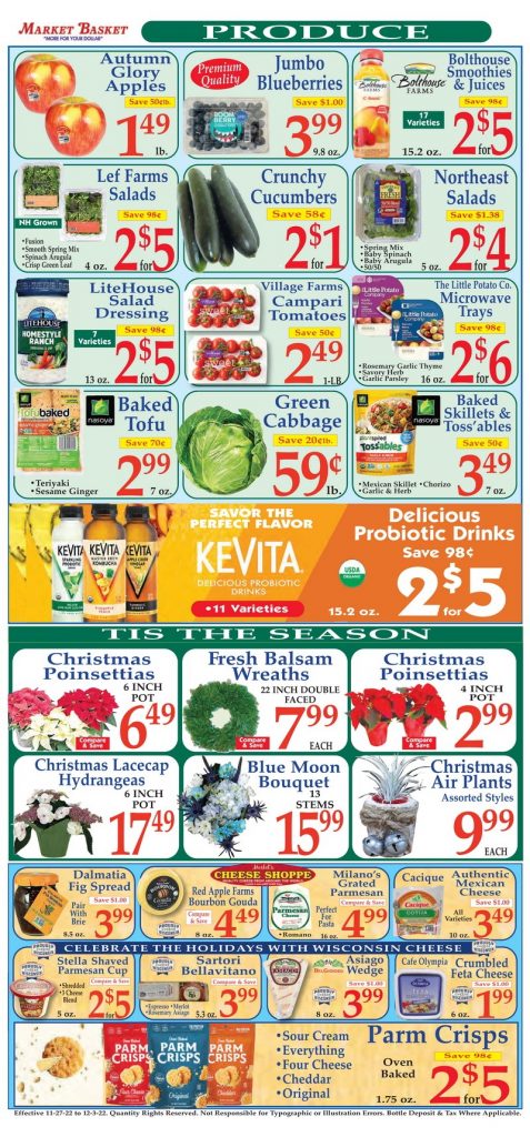 Market Basket Weekly Flyer Nov 27 – Dec 03, 2022