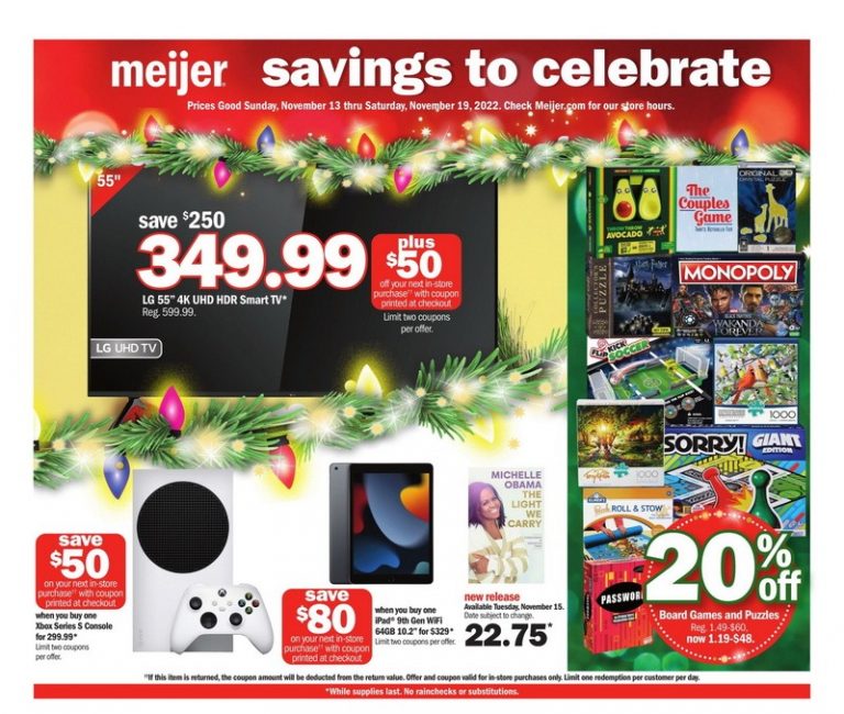 Meijer Holiday Ad Nov 13 Nov 19, 2022