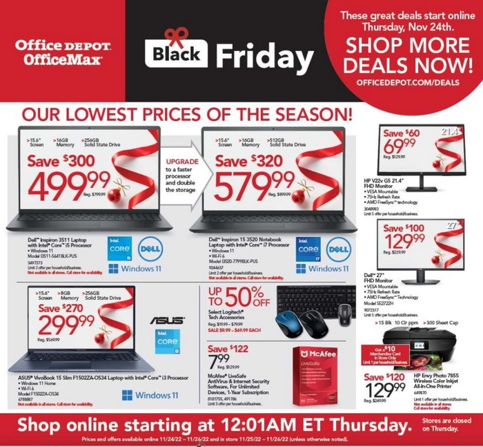 Office Depot Black Friday Sale Nov 24 Nov 26, 2022