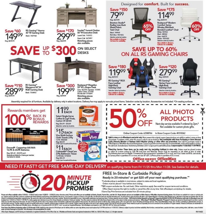 Office Depot Black Friday Sale Nov 24 Nov 26, 2022