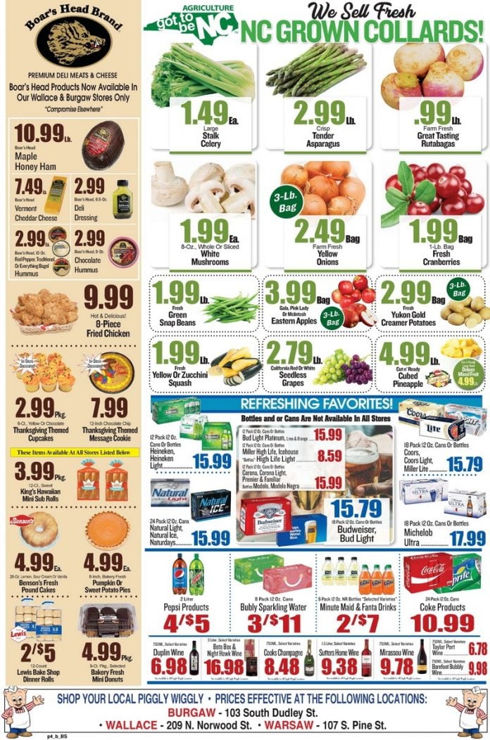 Piggly Wiggly Weekly Ad Nov 16 Nov 23, 2022 (Thanksgiving Promotion
