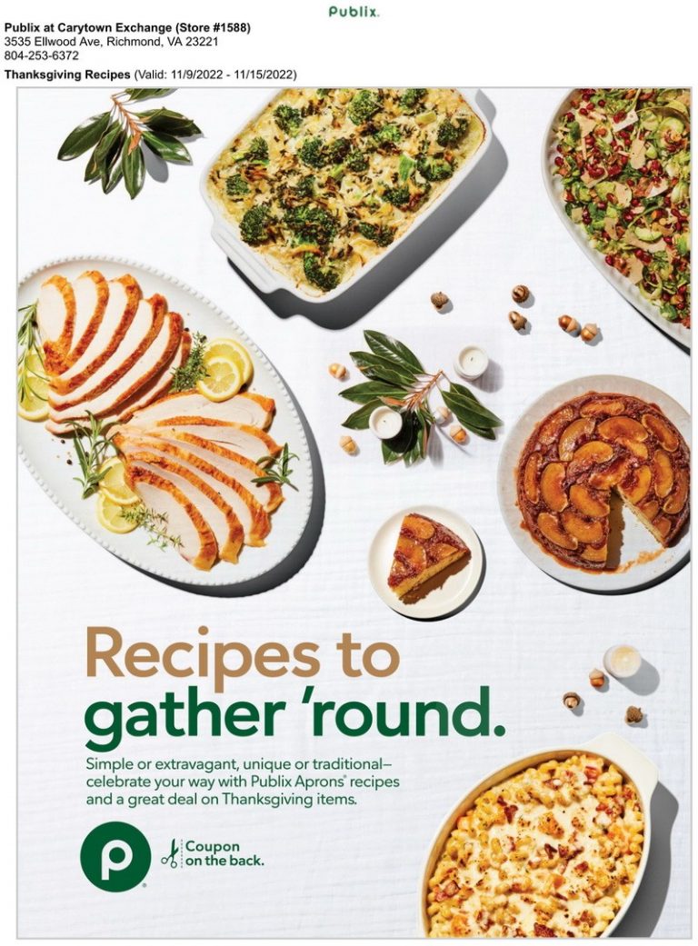 Publix Thanksgiving Day Ad Nov 09 Nov 15, 2022