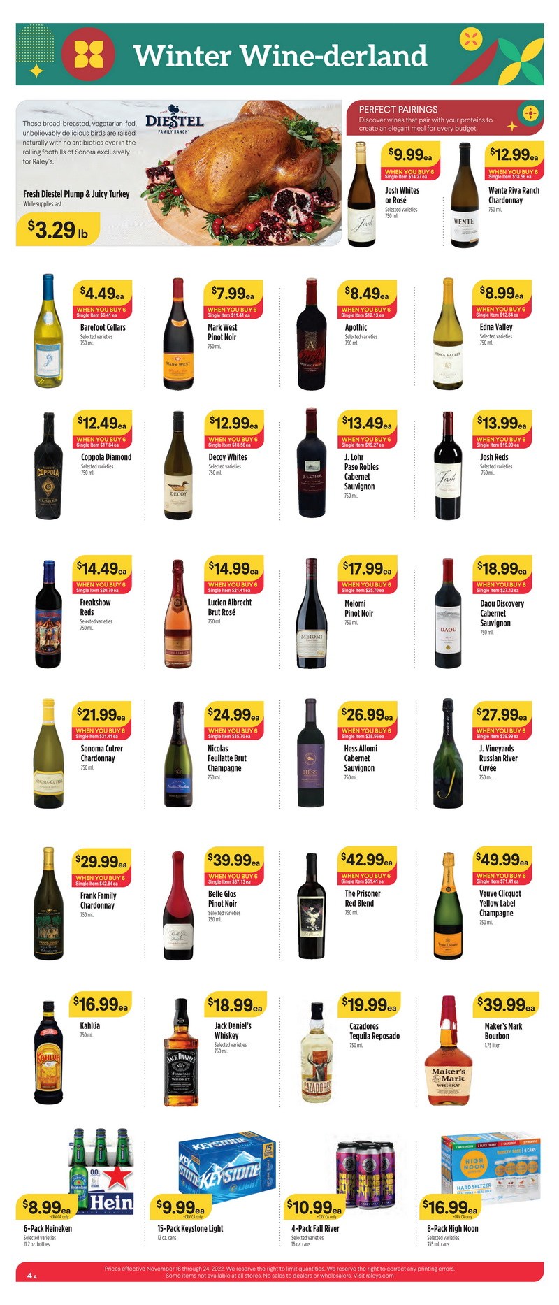 Raley's Supermarkets Weekly Ad Nov 16 Nov 24, 2022 (Thanksgiving