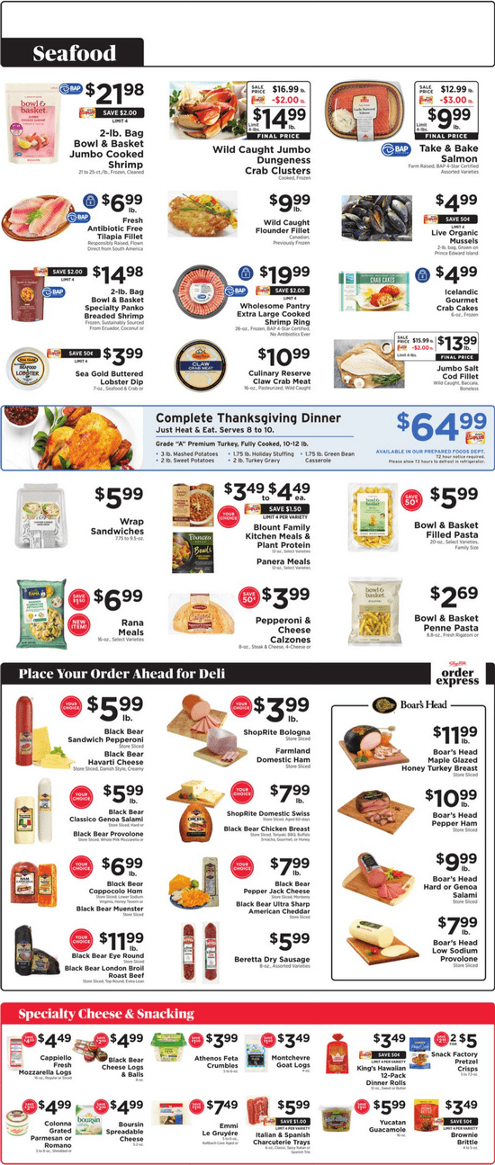 ShopRite Weekly Ad Nov 04 Nov 10, 2022 (Thanksgiving Promotion Included)