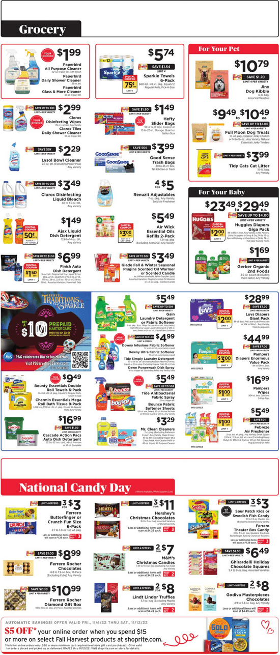 ShopRite Weekly Ad Nov 04 Nov 10, 2022 (Thanksgiving Promotion Included)