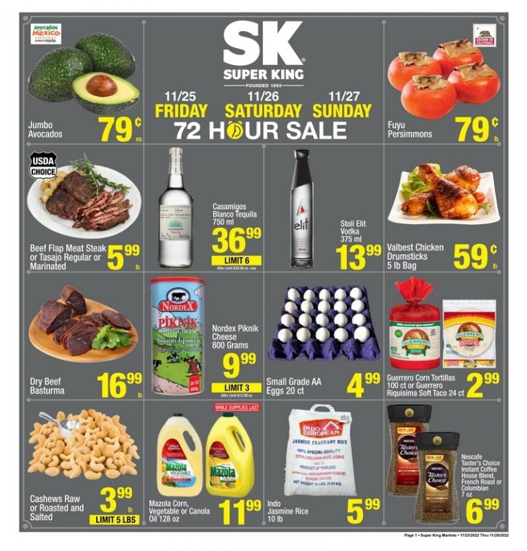 Super King Weekly Ad Nov 23 – Nov 29, 2022