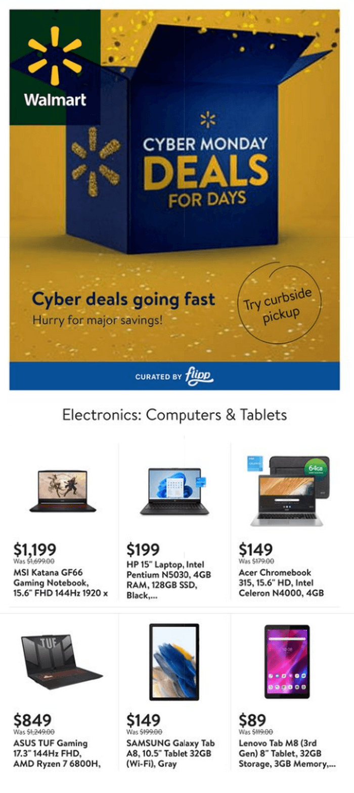 Walmart Cyber Monday Ad Nov 28 Nov 30, 2022