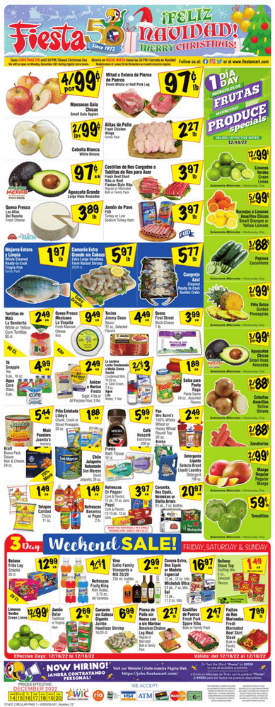 Fiesta Mart Weekly Ad Dec 14 – Dec 20, 2022 (Christmas Sale Included)