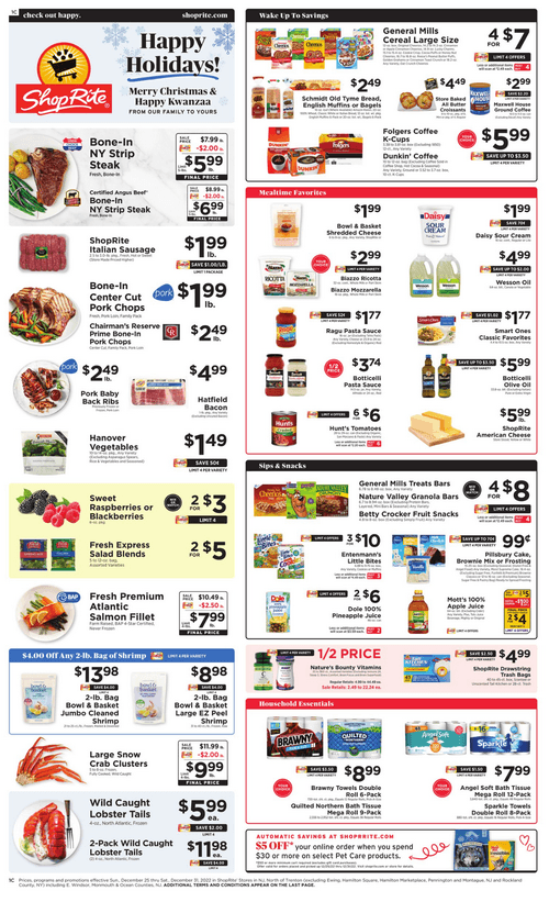 ShopRite Weekly Ad Dec 25 Dec 29, 2022 (Christmas & New Year Sale