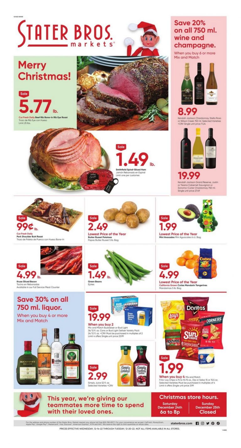 Stater Bros Weekly Ad Dec 21 Dec 24, 2022 (Christmas Sale Included)
