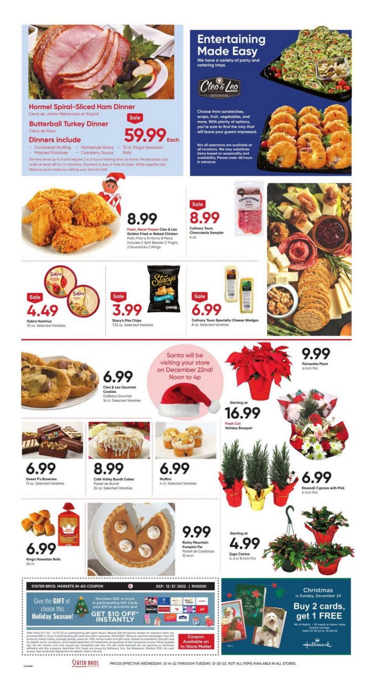 Stater Bros Weekly Ad Dec 21 – Dec 24, 2022 (Christmas Sale Included)