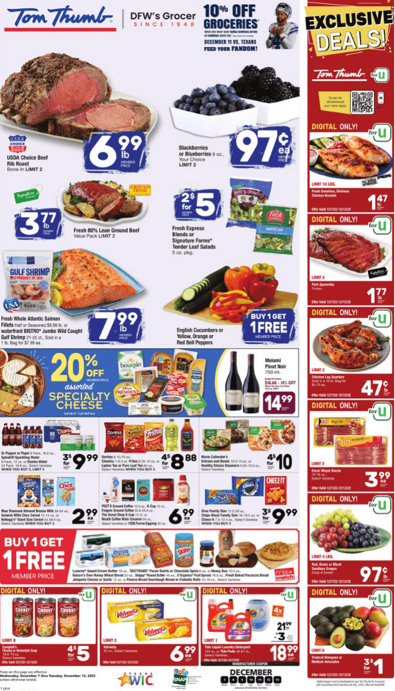 Tom Thumb Weekly Ad Dec 07 Dec 13, 2022 (Christmas Promotion Included)