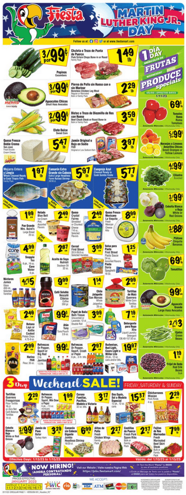 Fiesta Mart Weekly Ad Jan 11 – Jan 17, 2023