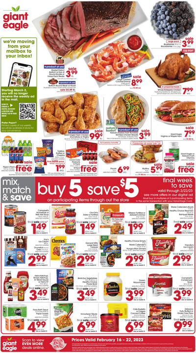 Giant Eagle Weekly Ad Feb 16 – Feb 22, 2023