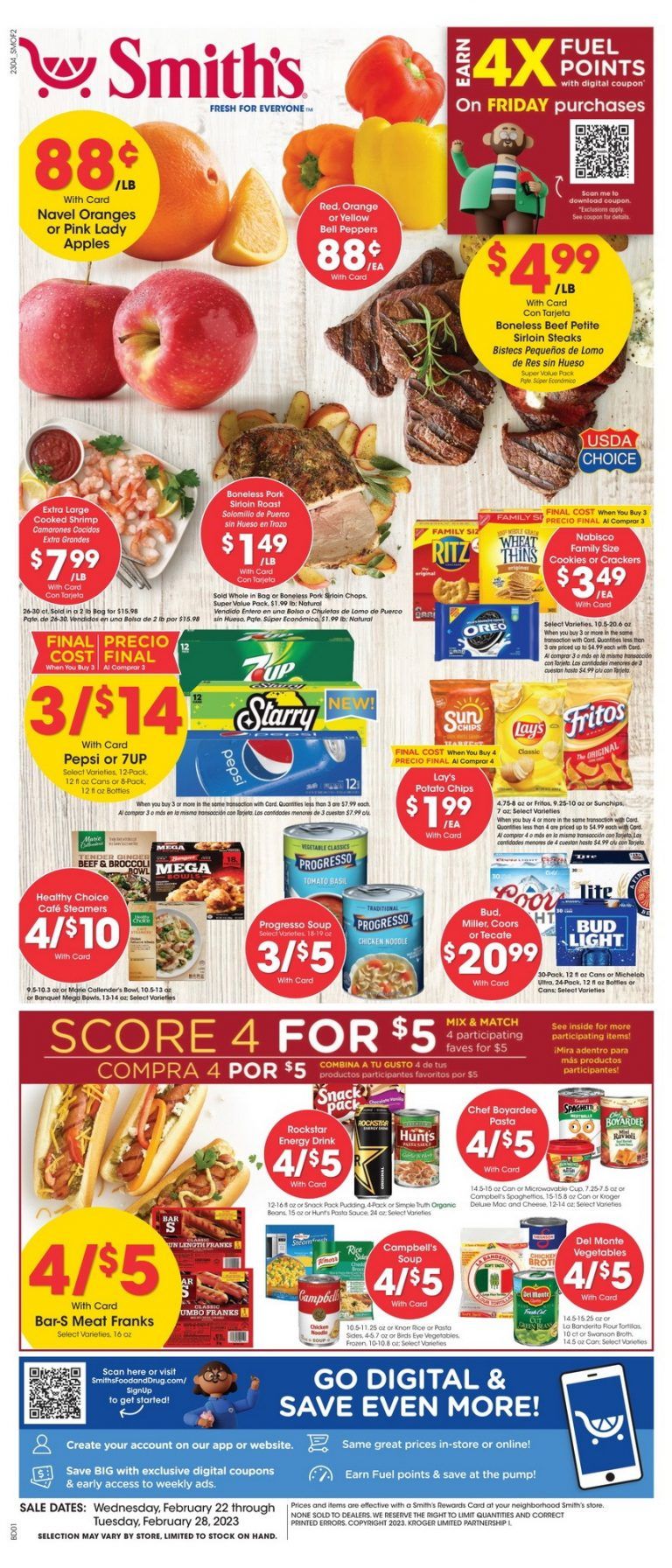 Smith's Food and Drug Weekly Ad Feb 22 – Feb 28, 2023