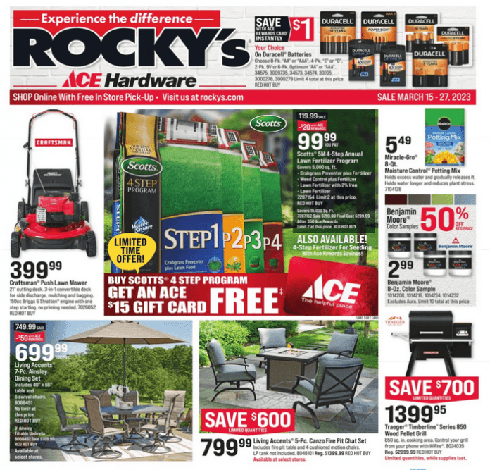 ACE Hardware Weekly Ad Mar 15 Mar 27, 2023