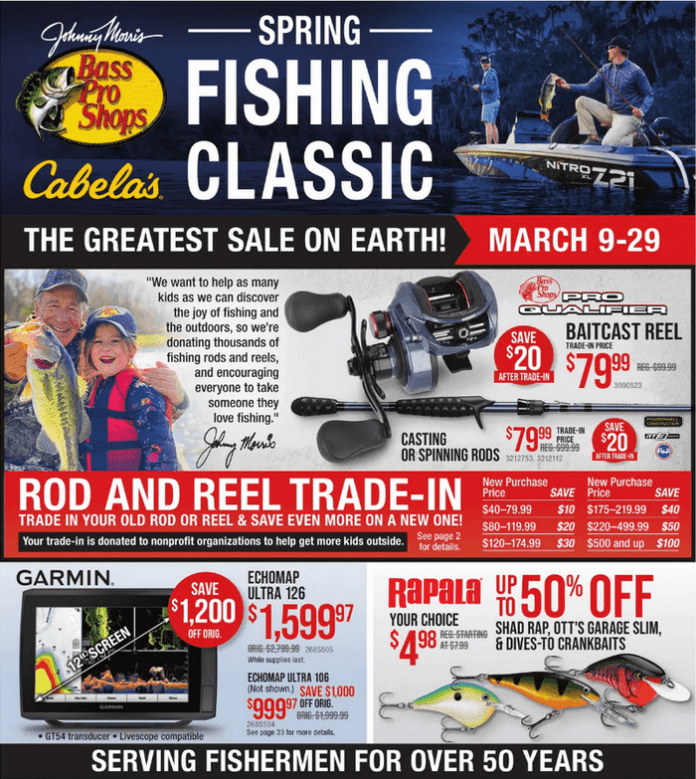 Bass Pro Shops Spring Fishing Sale Mar 09 Mar 29, 2023