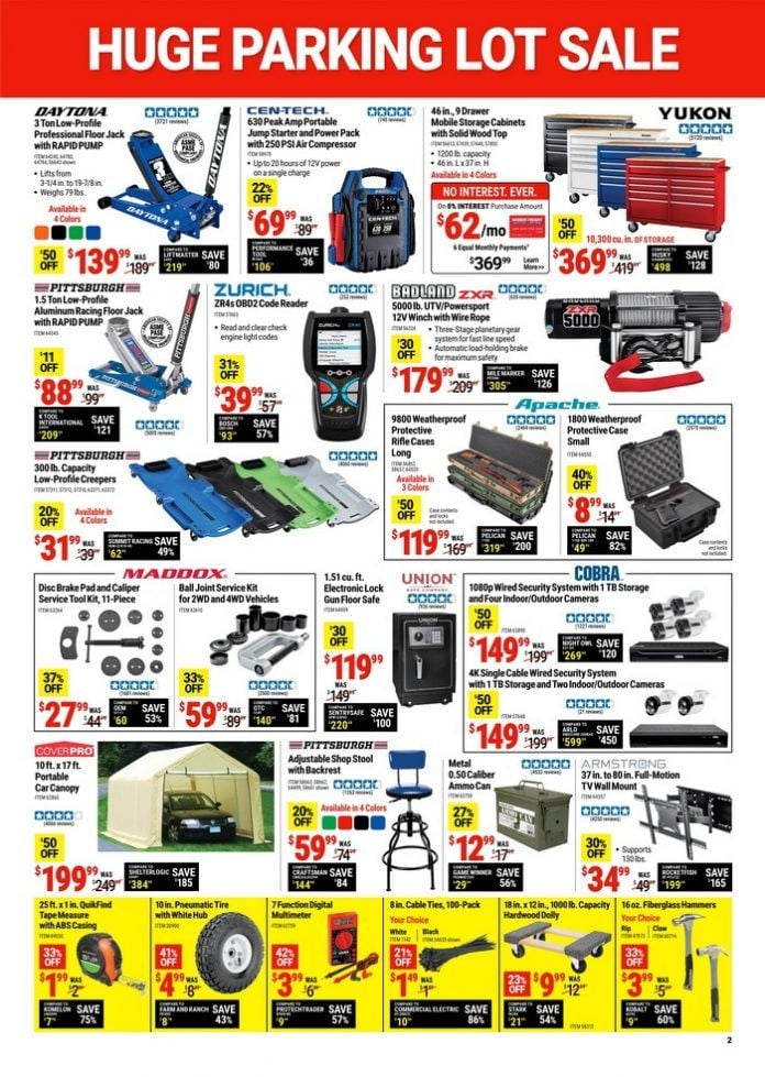 Harbor Freight Huge Parking Lot Sale Mar 06 – Mar 12, 2023