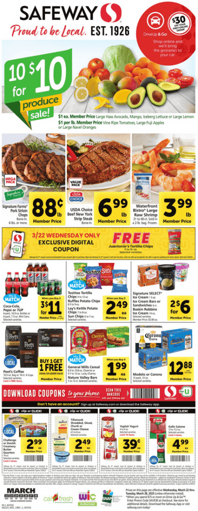 Safeway Weekly Ad Mar 22 – Mar 28, 2023