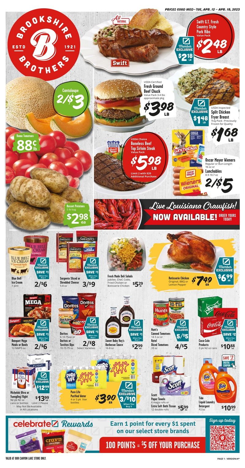 Brookshire Brothers Weekly Ad Apr 12 – Apr 18, 2023