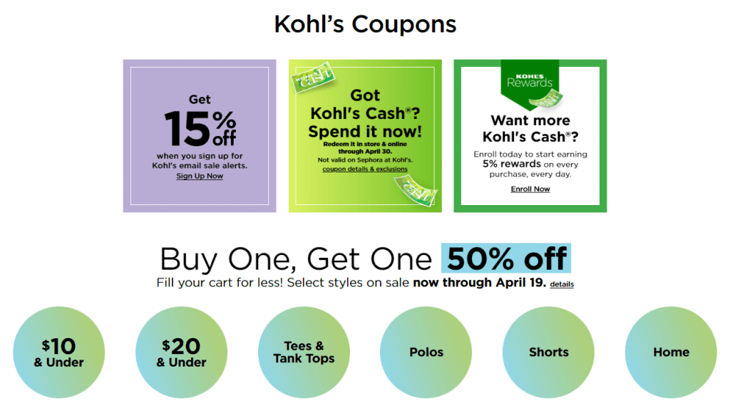 Kohl's Coupon Sale Until Apr 24, 2023