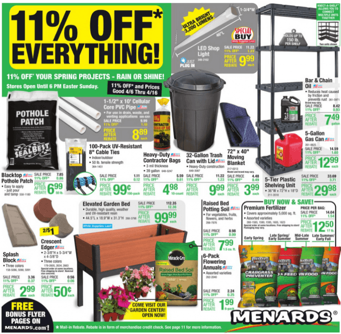 Menards Weekly Ad Apr 06 – Apr 16, 2023