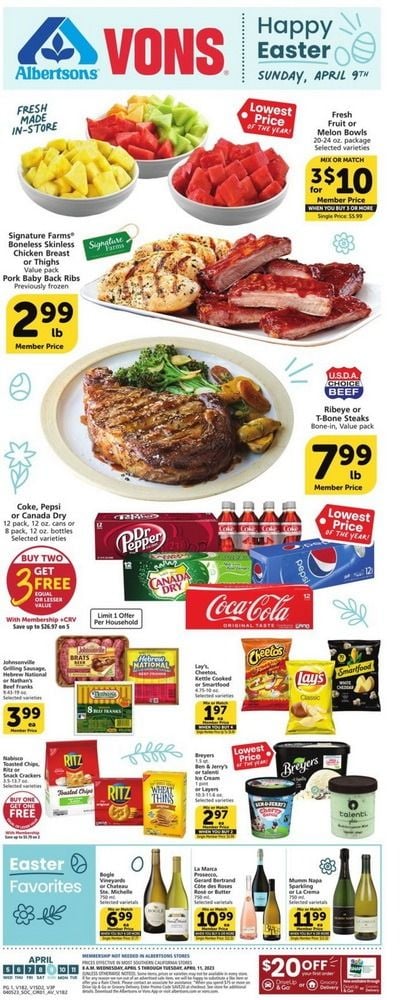 Vons Weekly Ad Apr 05 – Apr 11, 2023 (Easter Promotion Included)