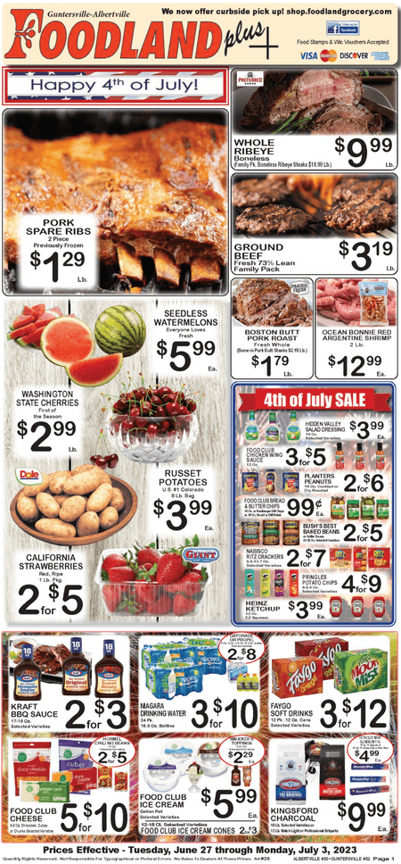 Foodland(US) Weekly Ad June 27 – July 03 2023 (Independence Day ...