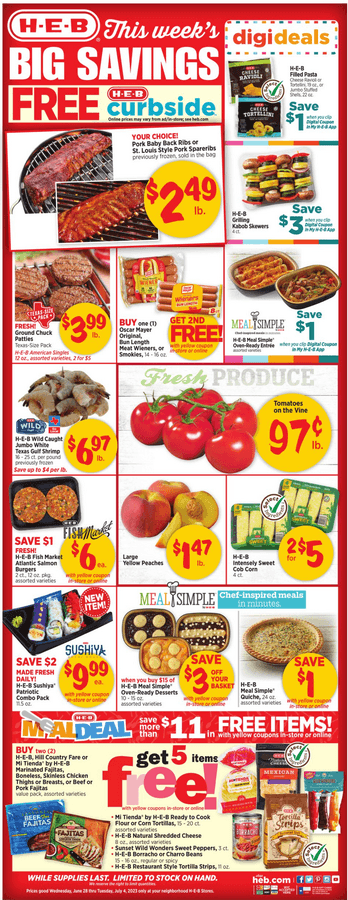 HEB Weekly Ad June 28 – July 04, 2023