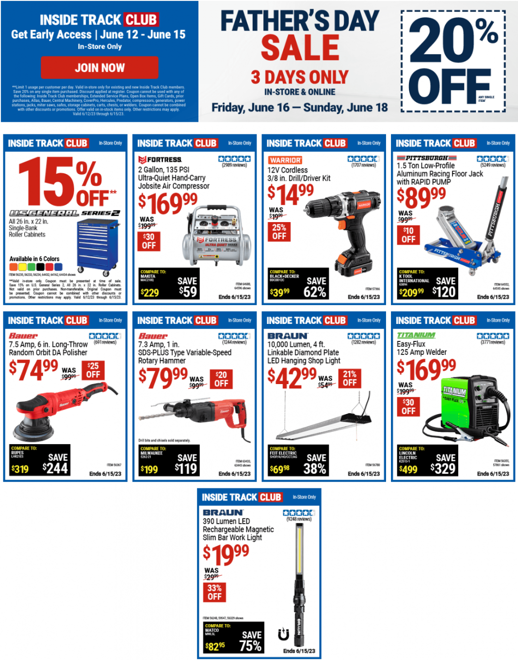 Harbor Freight Father's Day Sale June 16 June 18, 2023