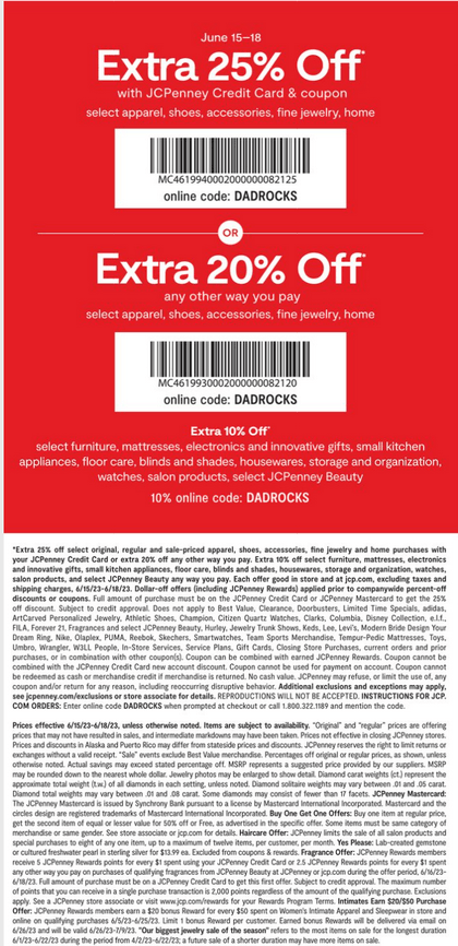 JCPenney Father's Day Sale Jun 15 – Jun 18, 2023