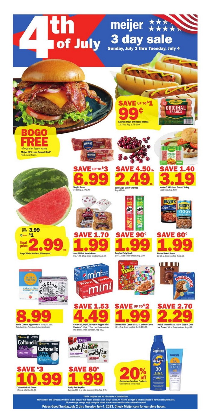 Meijer 4th of July Sale July 02 July 04, 2023