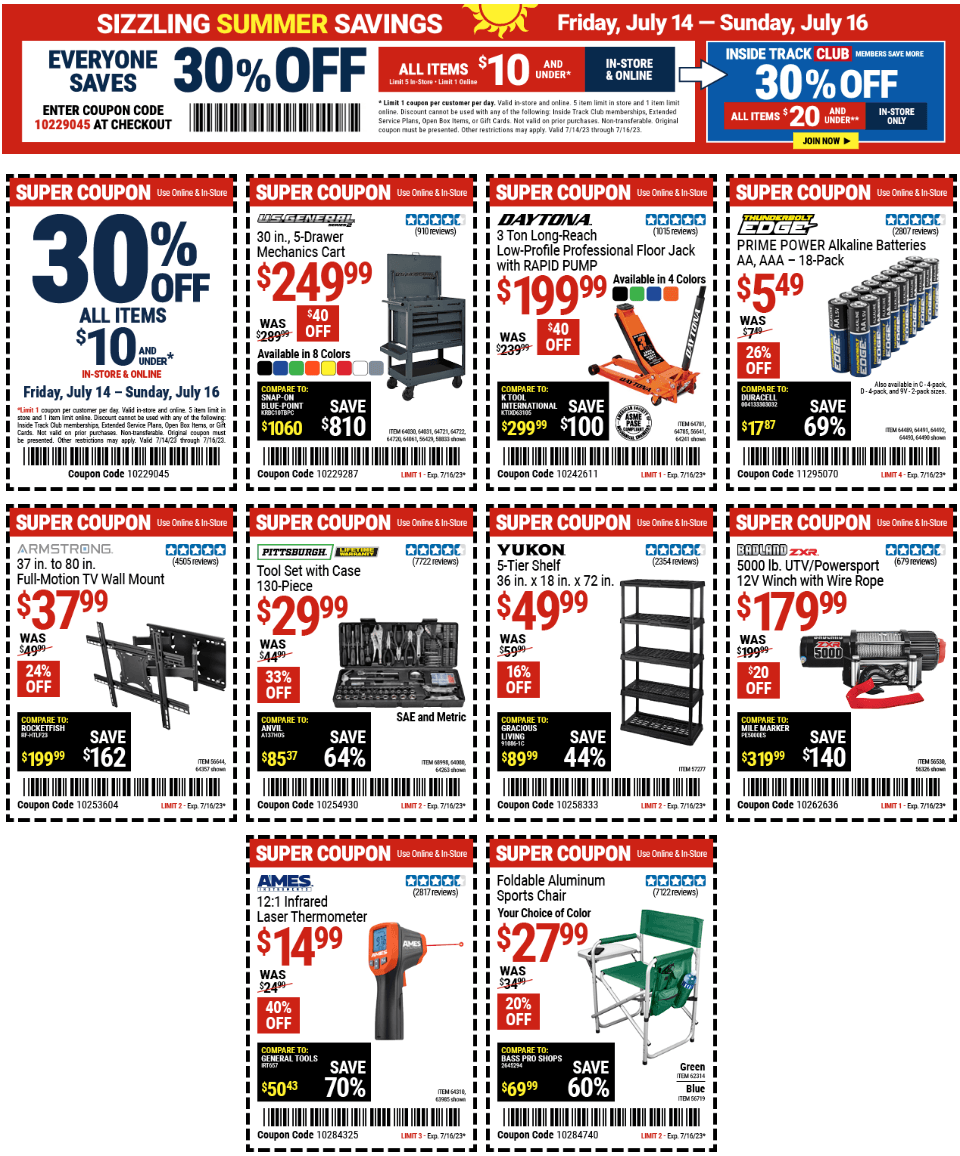 Harbor Freight Coupon Sale July 14 – July 16, 2023